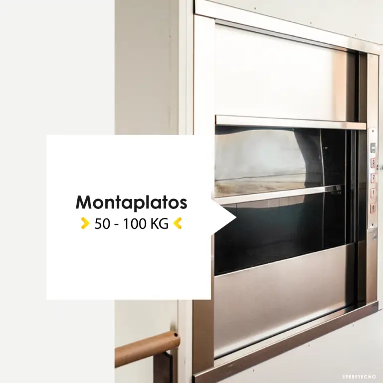 Montaplatos uso comercial y residencial