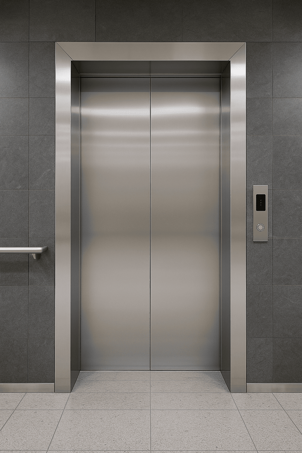 Elevador comercial moderno cumpliendo normativas vigentes