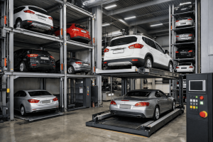 elevadores para autos en México en sistema de estacionamiento vertical para maximizar espacios