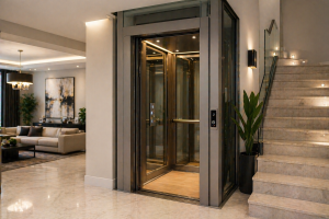 elevador para casa moderno en México instalado en vivienda residencial con diseño elegante
