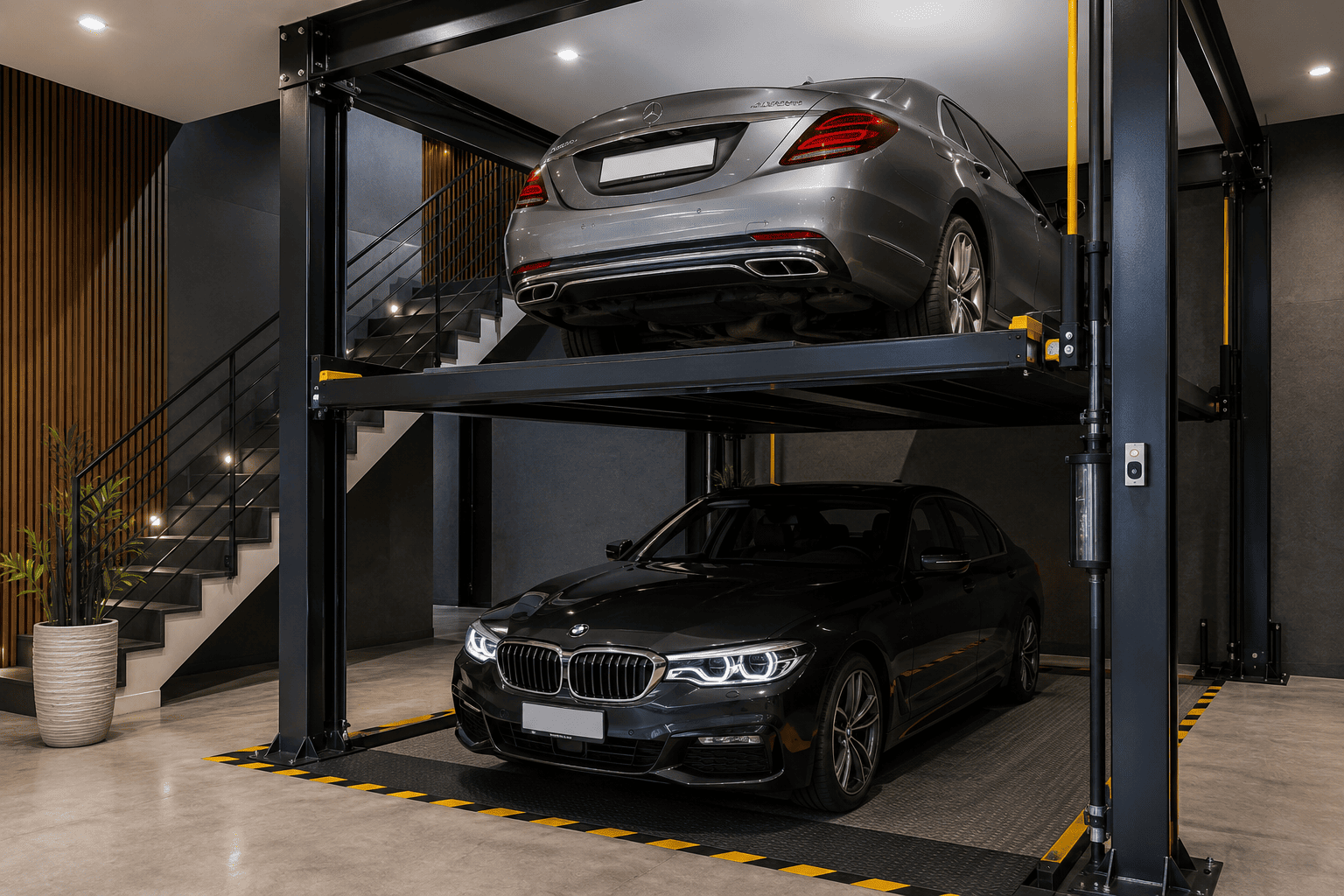 Qué tipo de elevador para autos instalar en México en estacionamiento moderno
