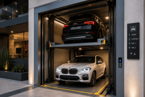 Sistemas de elevadores para autos en México en edificio moderno automatizado