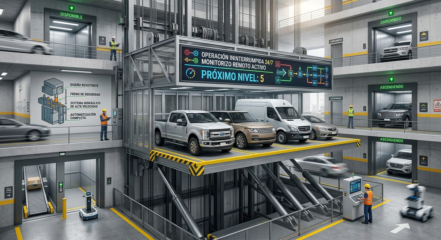 Elección de elevadores comerciales en México para operación continua en estacionamientos